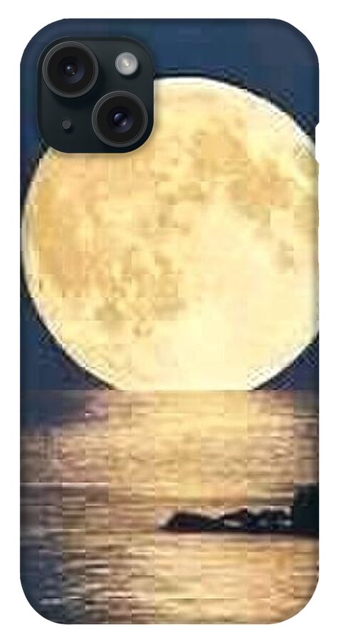 Moonrise Over Tranquil Waters - Phone Case