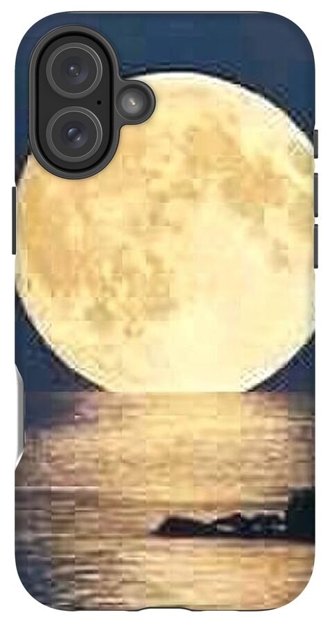 Moonrise Over Tranquil Waters - Phone Case