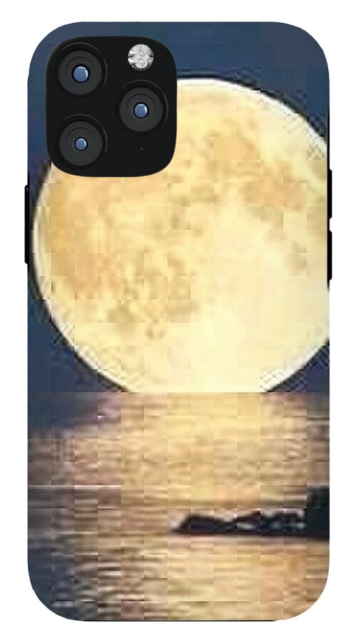 Moonrise Over Tranquil Waters - Phone Case