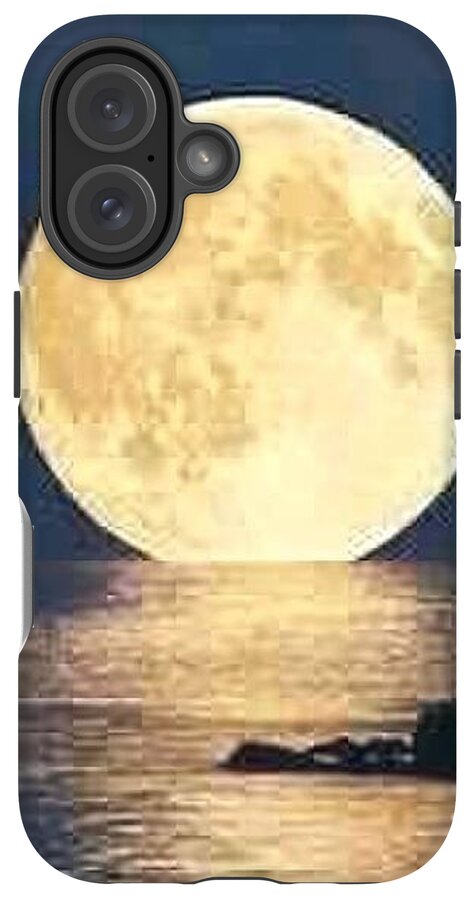Moonrise Over Tranquil Waters - Phone Case