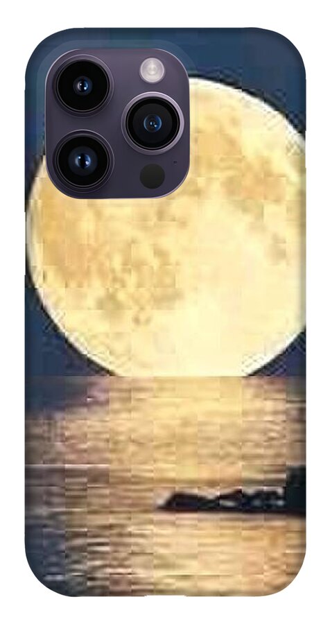 Moonrise Over Tranquil Waters - Phone Case