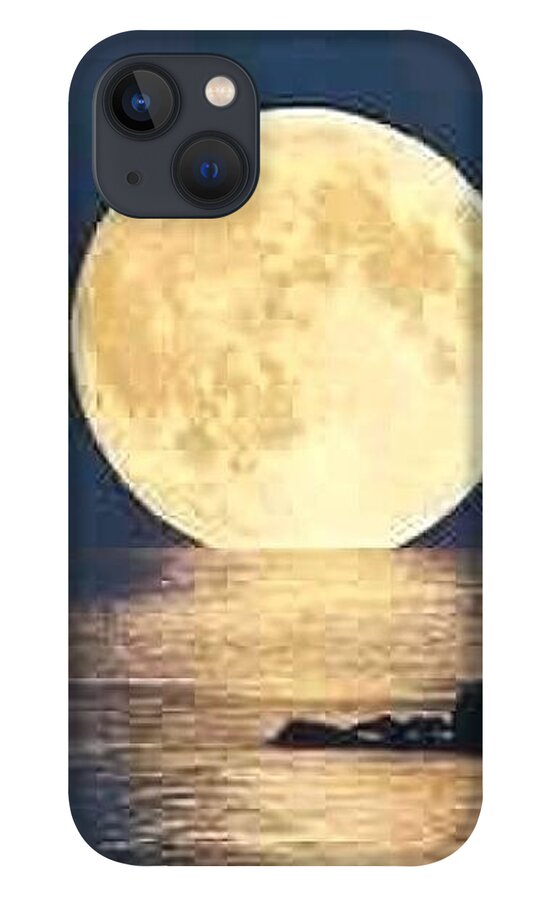 Moonrise Over Tranquil Waters - Phone Case