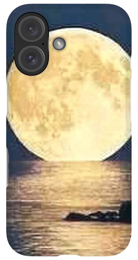 Moonrise Over Tranquil Waters - Phone Case