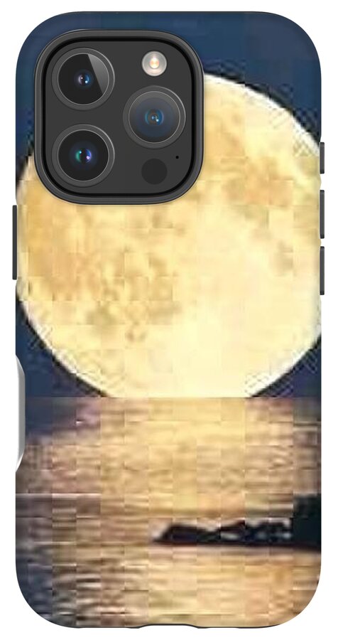 Moonrise Over Tranquil Waters - Phone Case