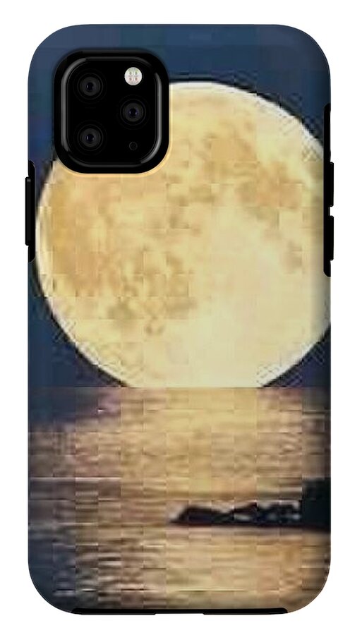 Moonrise Over Tranquil Waters - Phone Case