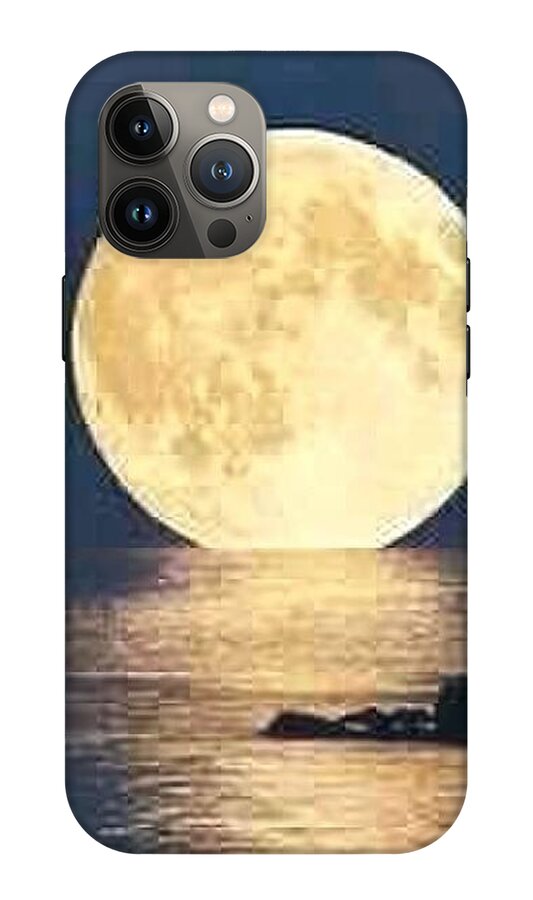 Moonrise Over Tranquil Waters - Phone Case