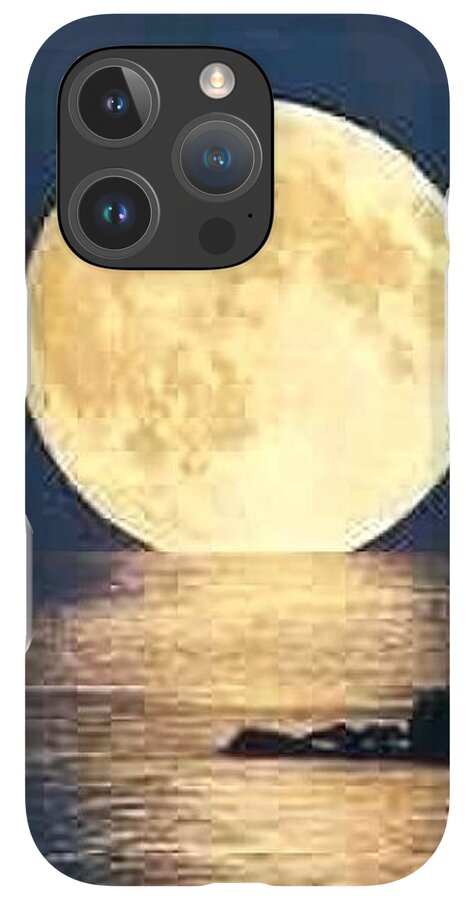 Moonrise Over Tranquil Waters - Phone Case