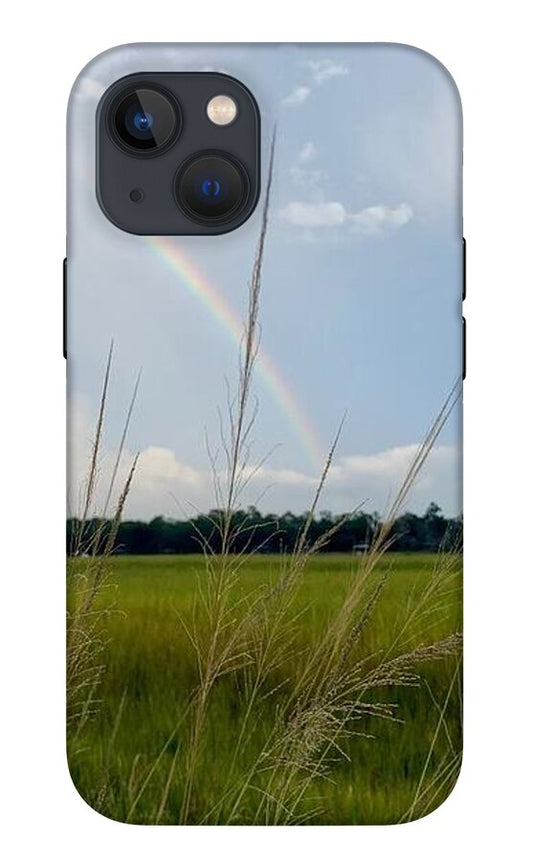 Rainbow Over Peaceful Meadow - Phone Case