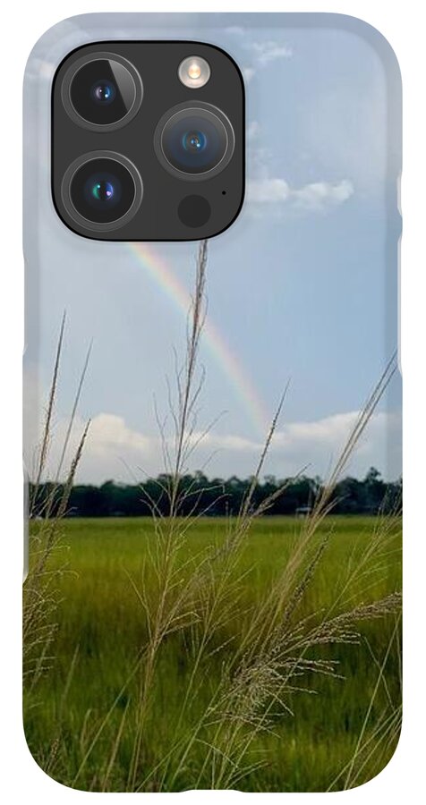 Rainbow Over Peaceful Meadow - Phone Case