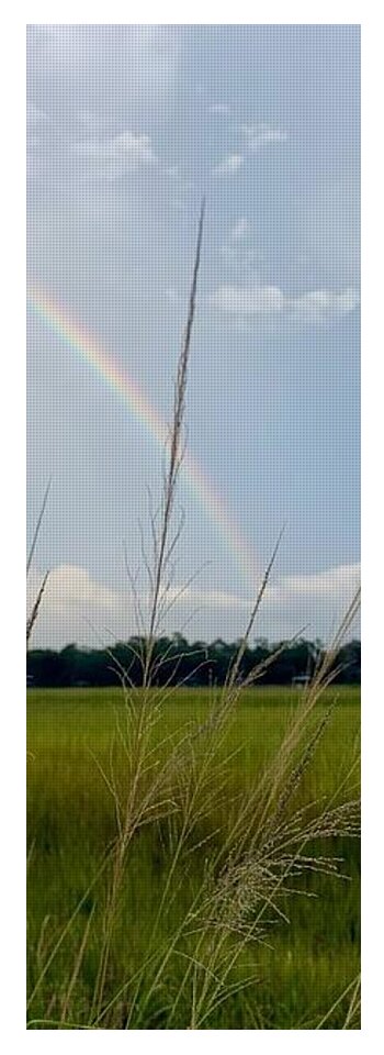 Rainbow Over Peaceful Meadow - Yoga Mat