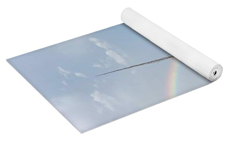 Rainbow Over Peaceful Meadow - Yoga Mat