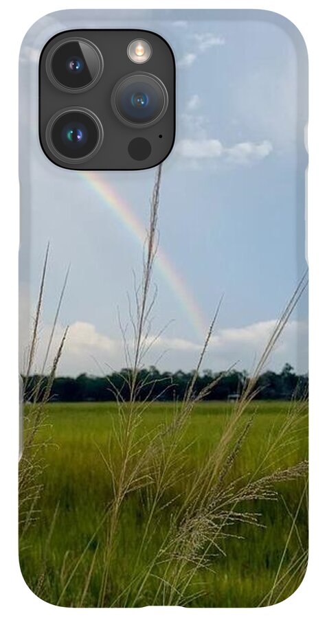Rainbow Over Peaceful Meadow - Phone Case