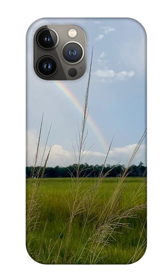 Rainbow Over Peaceful Meadow - Phone Case