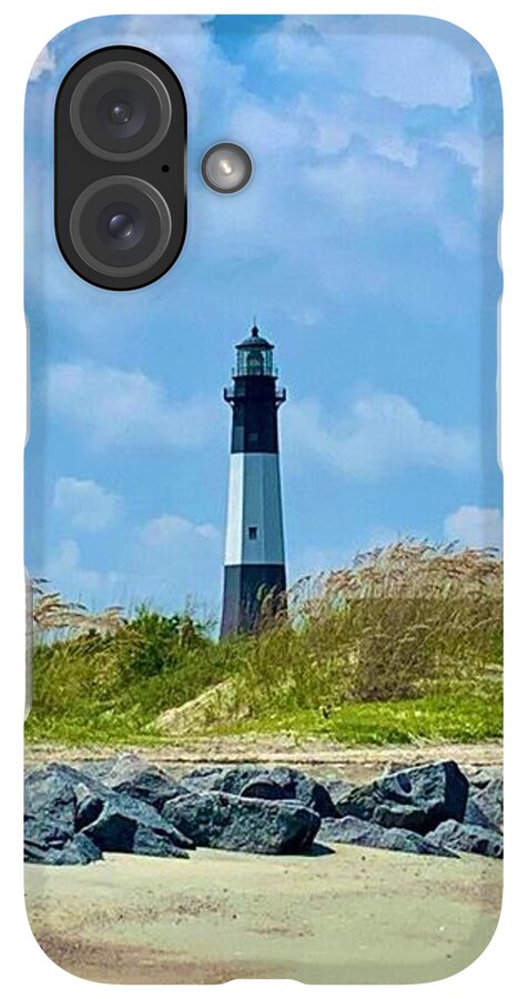 Serene Lighthouse by the Shoreline - Phone Case