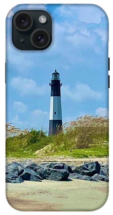 Serene Lighthouse by the Shoreline - Phone Case