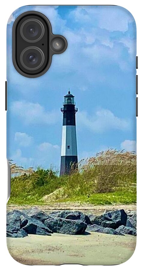 Serene Lighthouse by the Shoreline - Phone Case