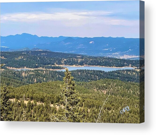 Serene Mountain Lake View - Acrylic Print
