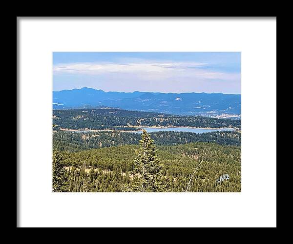 Serene Mountain Lake View - Framed Print