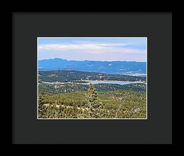 Serene Mountain Lake View - Framed Print