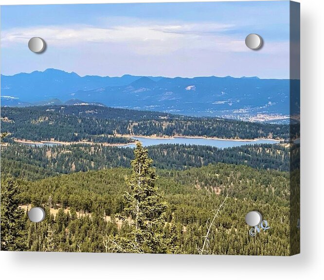 Serene Mountain Lake View - Acrylic Print