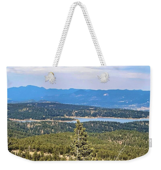 Serene Mountain Lake View - Weekender Tote Bag