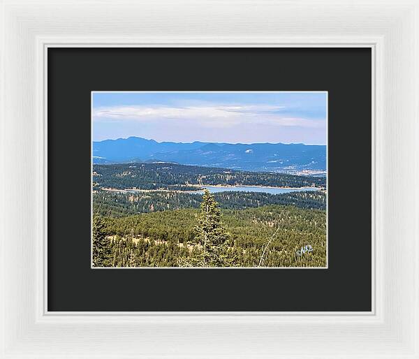 Serene Mountain Lake View - Framed Print