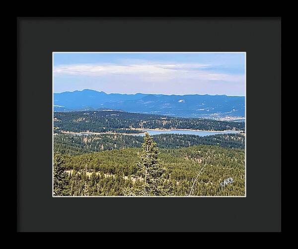 Serene Mountain Lake View - Framed Print