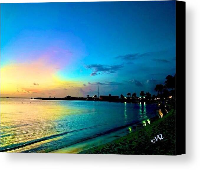 Tranquil Evening on Tropical Shore - Canvas Print