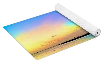 Tranquil Evening on Tropical Shore - Yoga Mat