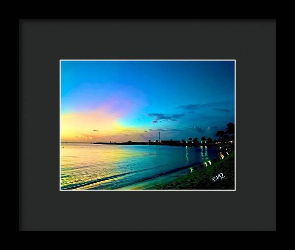 Tranquil Evening on Tropical Shore - Framed Print