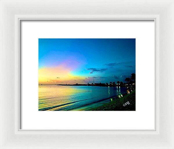 Tranquil Evening on Tropical Shore - Framed Print