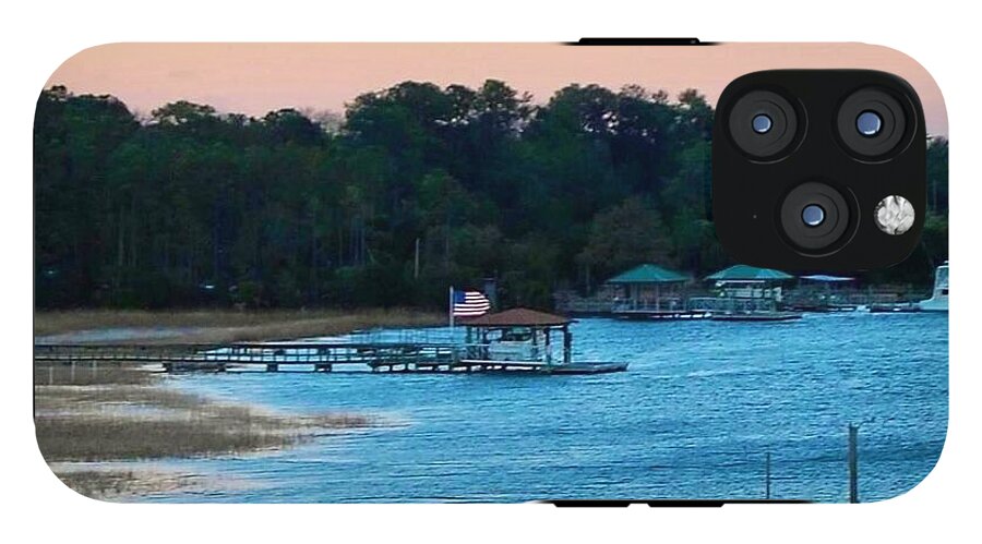 Tranquil Lakeside at Sunset - Phone Case