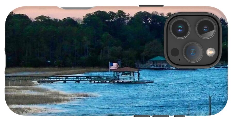 Tranquil Lakeside at Sunset - Phone Case