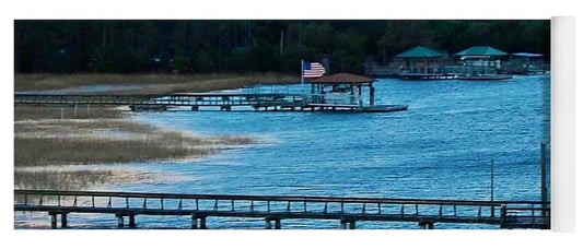 Tranquil Lakeside at Sunset - Yoga Mat