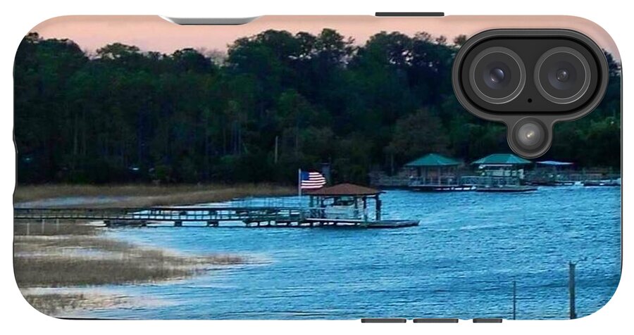 Tranquil Lakeside at Sunset - Phone Case