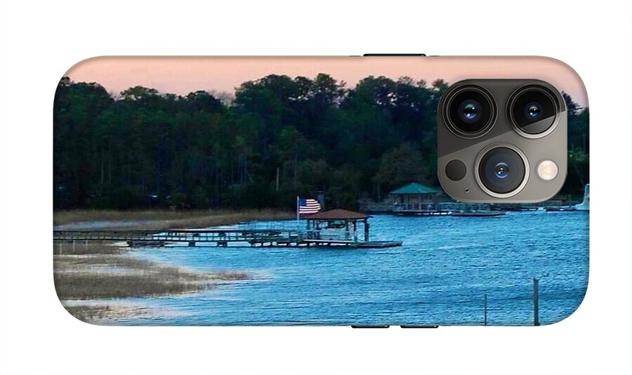 Tranquil Lakeside at Sunset - Phone Case