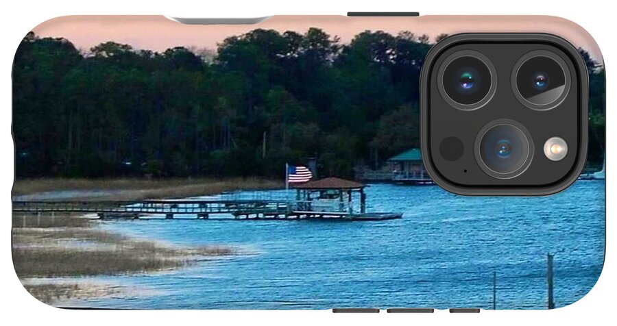 Tranquil Lakeside at Sunset - Phone Case