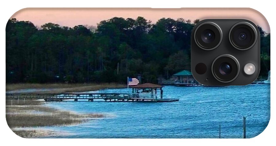 Tranquil Lakeside at Sunset - Phone Case