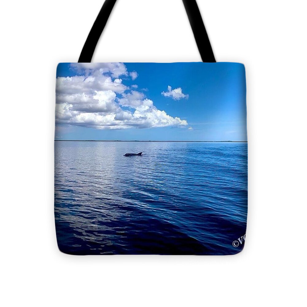Tranquil Waters with Dolphin - Tote Bag