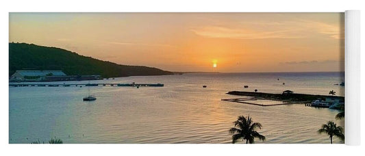 Tropical Sunset Over Serene Bay - Yoga Mat