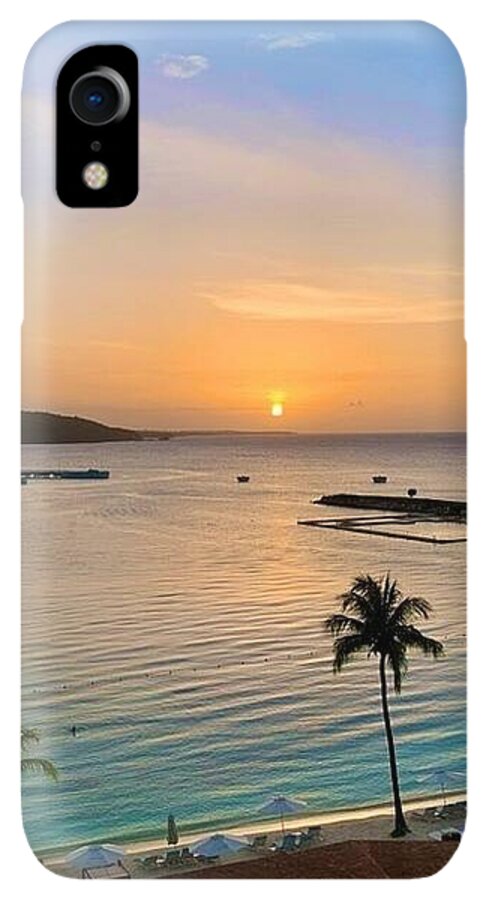 Tropical Sunset Over Serene Bay - Phone Case