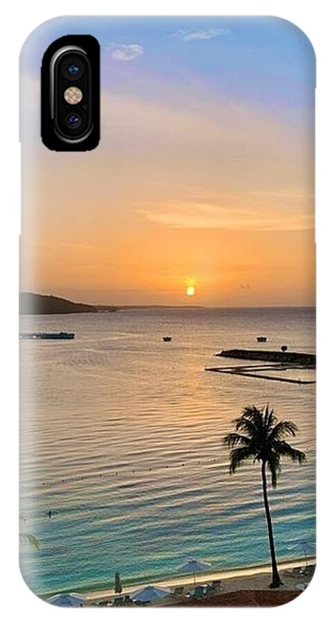 Tropical Sunset Over Serene Bay - Phone Case