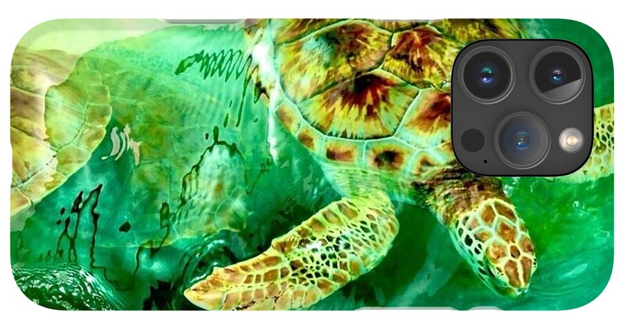 Turtles in Vibrant Waters - Phone Case