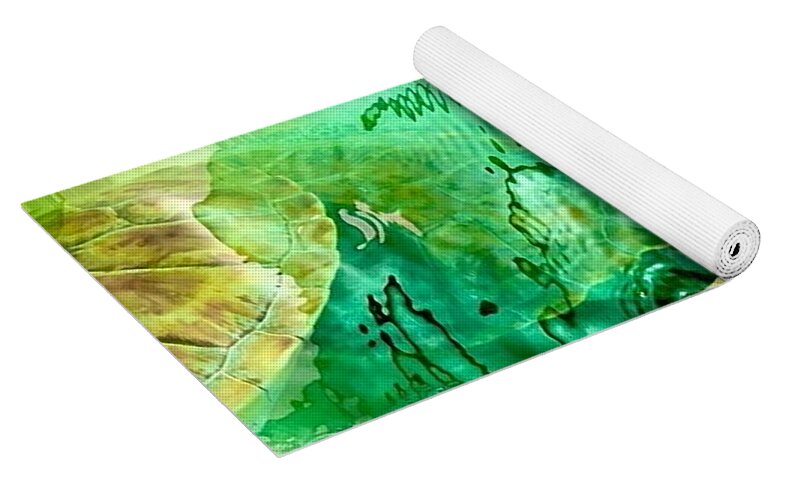 Turtles in Vibrant Waters - Yoga Mat