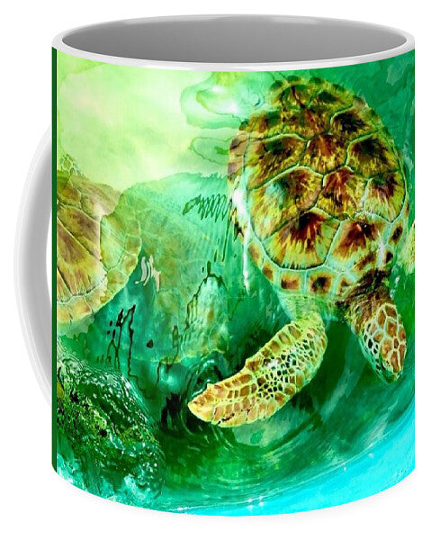 Turtles in Vibrant Waters - Mug