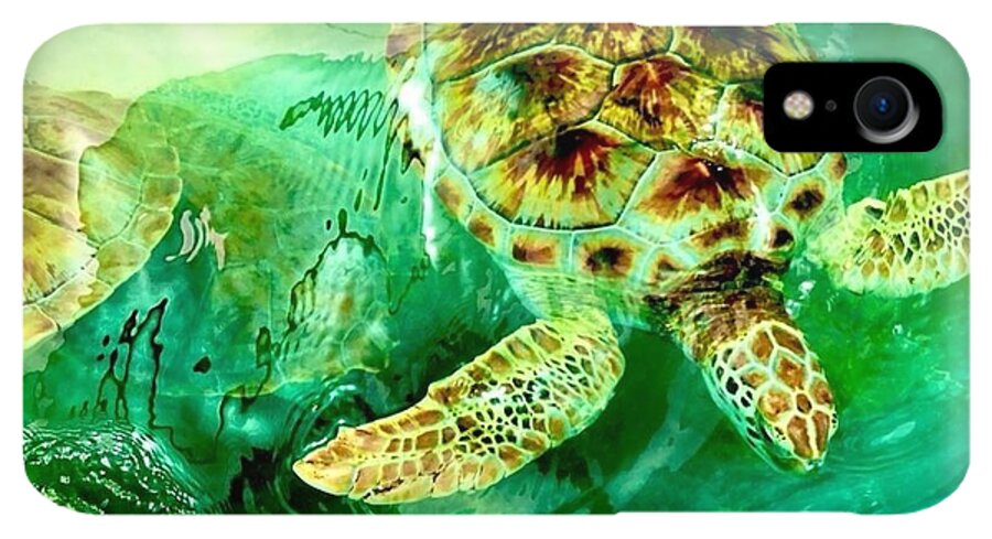 Turtles in Vibrant Waters - Phone Case