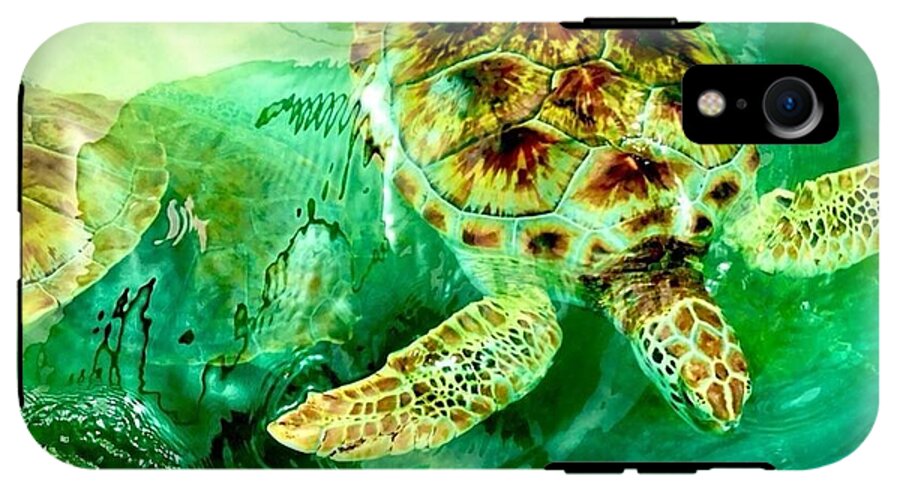 Turtles in Vibrant Waters - Phone Case