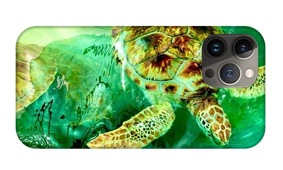 Turtles in Vibrant Waters - Phone Case