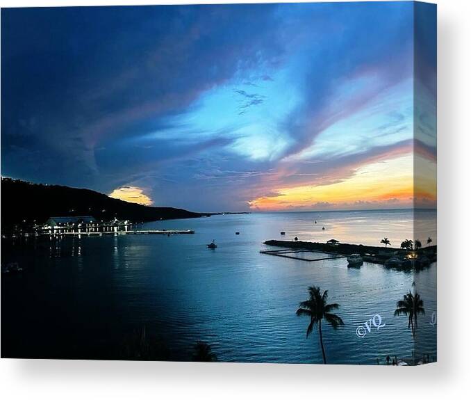 Vibrant Sunset Over Calm Waters - Canvas Print
