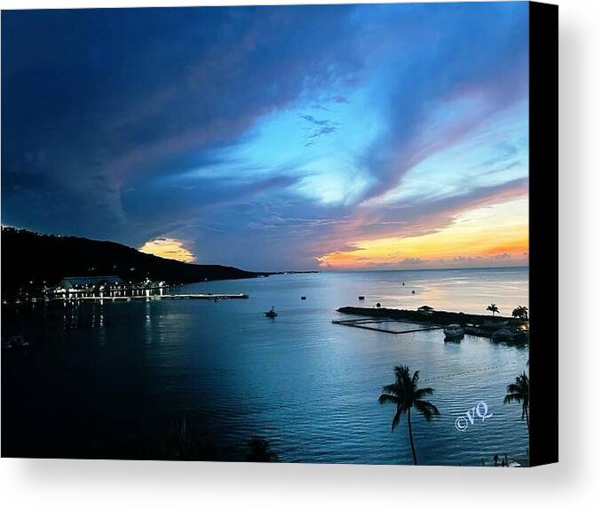 Vibrant Sunset Over Calm Waters - Canvas Print